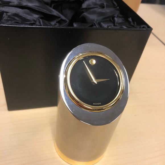 Movado Other Nib Movado Stainless Steel Desk Clock Paperweight Poshmark